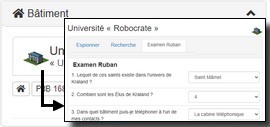 Examen du ruban