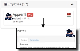 Renvoyer/Personnaliser