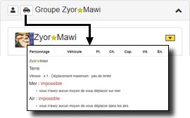 Interface de d&eacute;placement