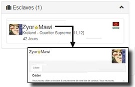 C&eacute;der un esclave