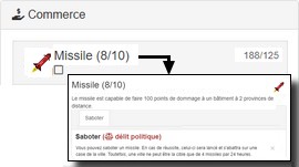 Saboter un missile